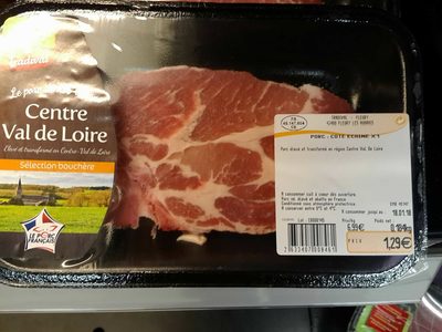 Côte échine de porc