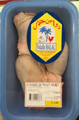 2 cuisses de poulet Halal