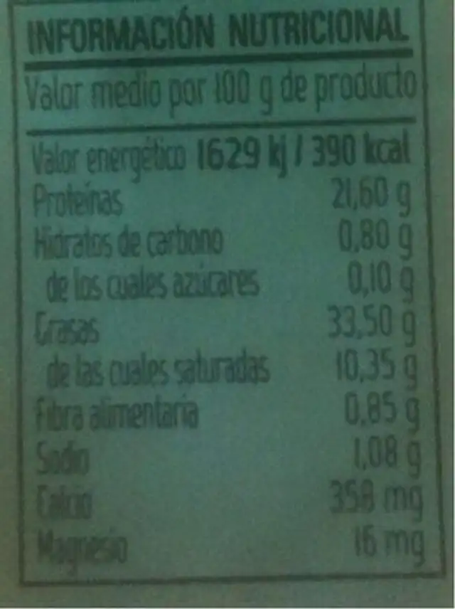 Queso alles picon bejes-tresviso nutrition facts table