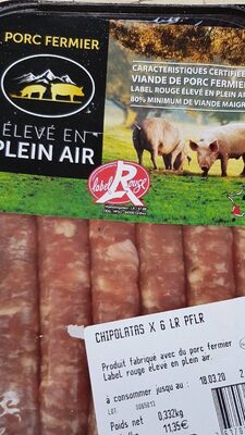 Chipolata porc fermier label rouge