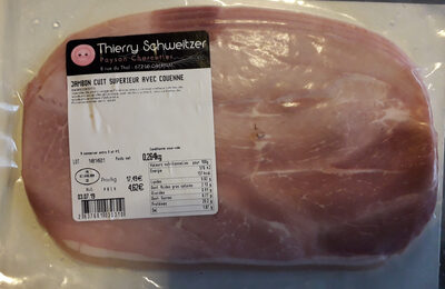 jambon cuit supérieur avec couenne