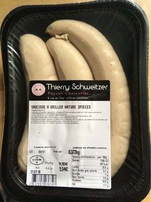Saucisse a griller nature