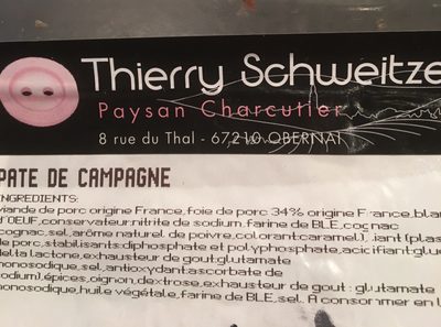 Thierry schweitzer pate de campagne