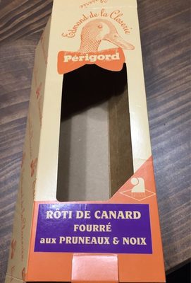 Rôti de canard fourré aux pruneaux et noix front packaging
