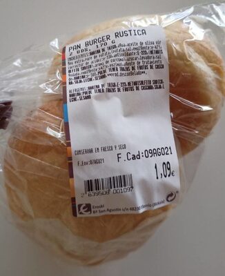 Pan burger rústica