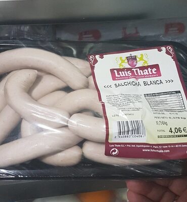 Salchicha blanca front packaging