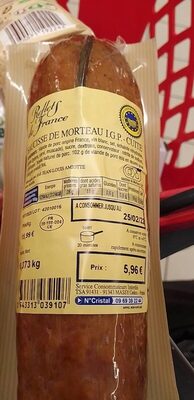 Saucisse de Morteau IGP front packaging
