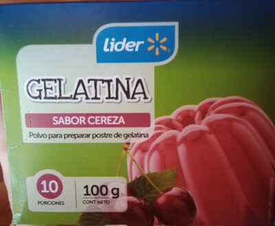 Gelatina Sabor Cereza front packaging