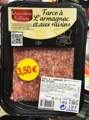 Farce à l'Armagnac et aux raisins front packaging