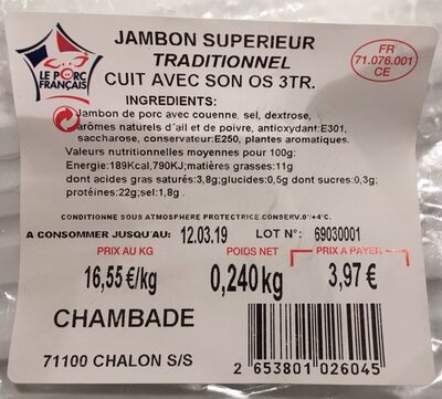JAMBON SUPERIEUR TRADITIONNEL
