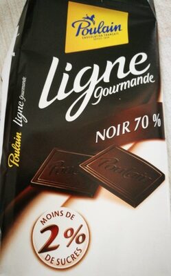 Ligne gourmande noir 70% front packaging