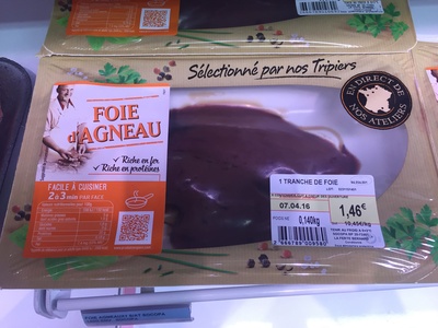 Foie d'agneau front packaging