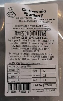 Tramezzino cotto e funghi front packaging