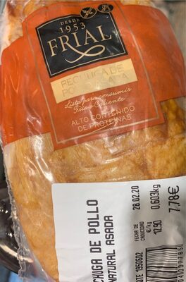 pechuga de pollo natural asada front packaging