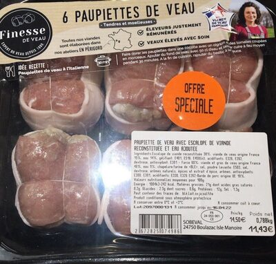 Paupiettes de veau avec escalope de viande reconstituée