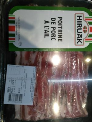 Poitrine de porc à l'ail