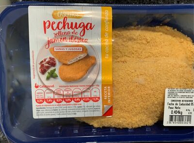 Pechuga rellena de jamón ibérico front packaging