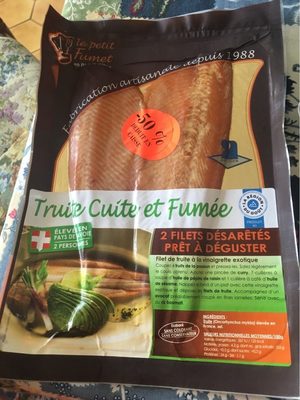 Truite cuite et fumée front packaging