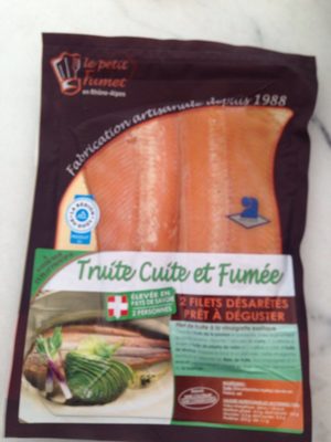 Truite cuite et fumée front packaging