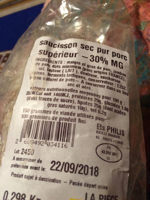 L'extra saucisson sec supérieur