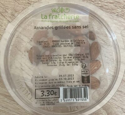 Amandes grillées sans sel