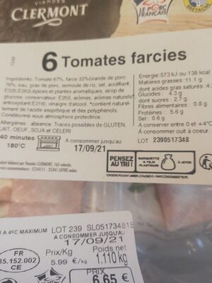 6 tomates farcies