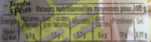 Rognons de boeuf nutrition facts table