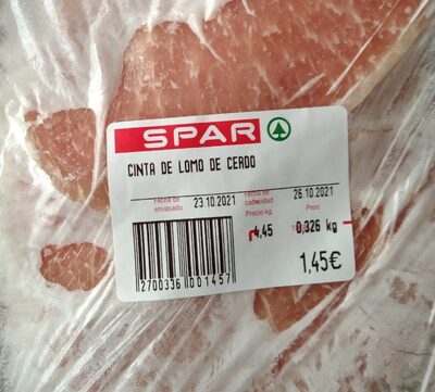 Cinta de lomo de cerdo