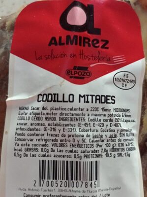 Codillo de cerdo mitades