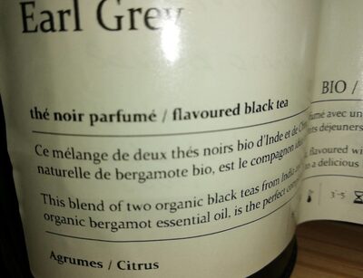 Earl Grey/thé noir parfumé