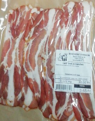 lard fumé en tranches
