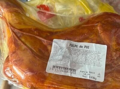 Pulpa de pui afumata front packaging