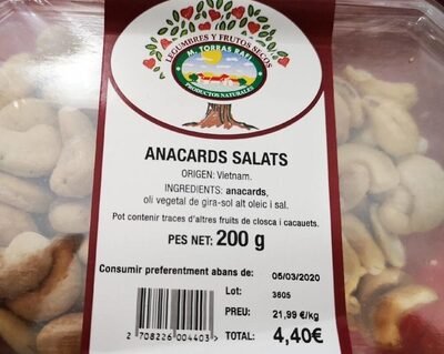 Anacardos salados