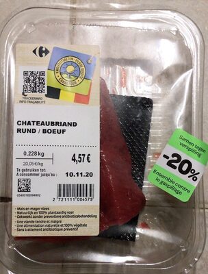 Chateaubriand Boeuf front packaging