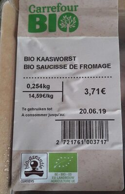 Bio saucisse de fromage