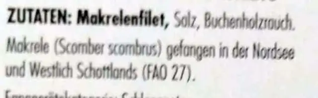 Unknown ingredients label