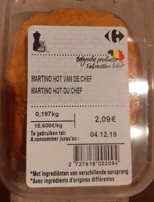 Martino hot van de chef