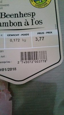Jambon à l'os front packaging