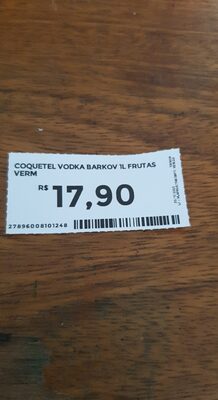 COQUETEL VODKA BARKoV 1L FRUTAS VERM