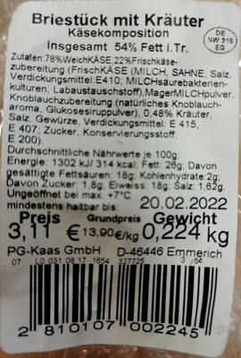 Brie Stück mit Kräuter