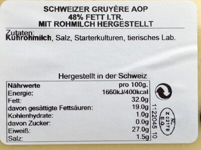 Schweizer Gruyère AOP
