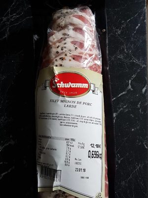 Filet mignon de porc lardé