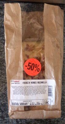 Focaccia herbes mozzarella