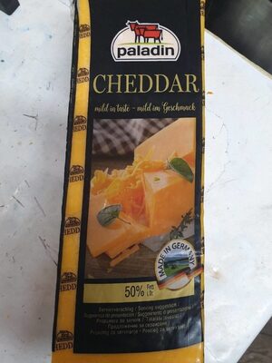 Cheddar cheese front packaging