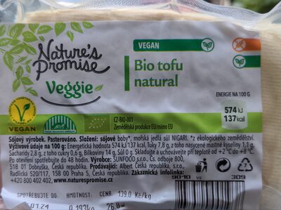 Bio tofu natural