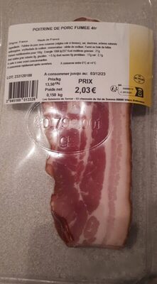 Poitrine de porc fumée