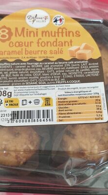 Mini muffins coeur fondant caramel beurre salé