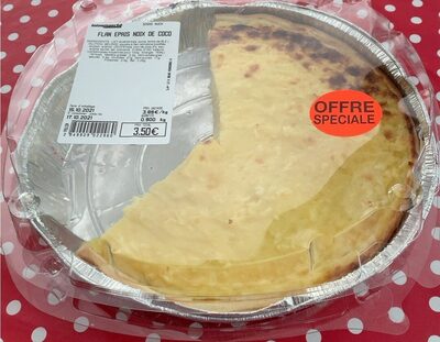 Flan épais noix de coco front packaging