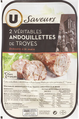 2 Andouillettes de Troyes dressée à la main 2 pièces