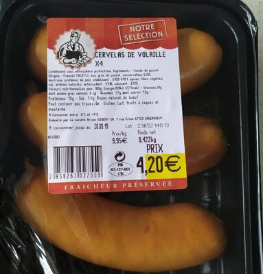 Cervelas de volaille